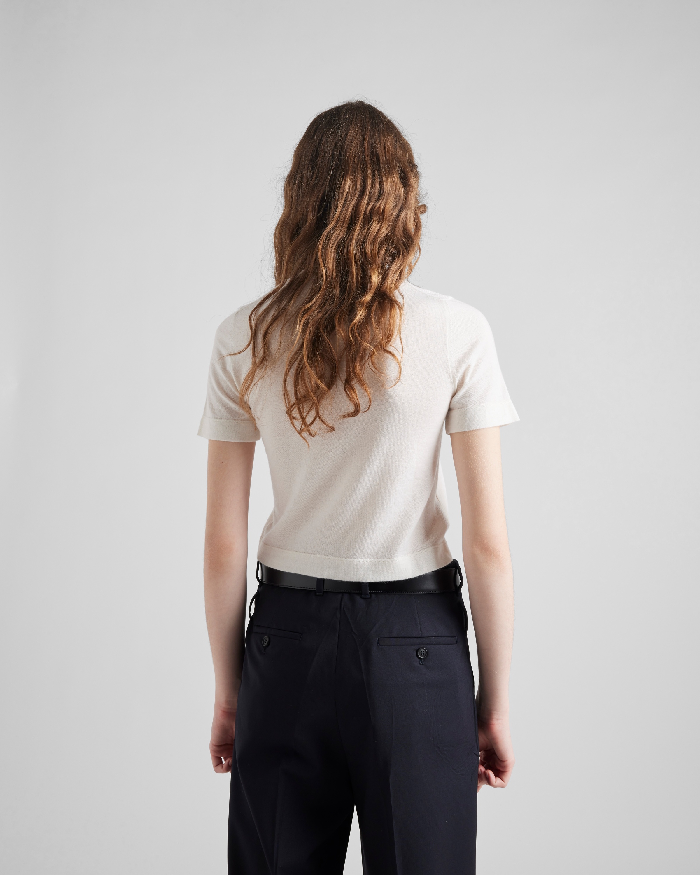 Cashmere intarsia T-shirt - 5