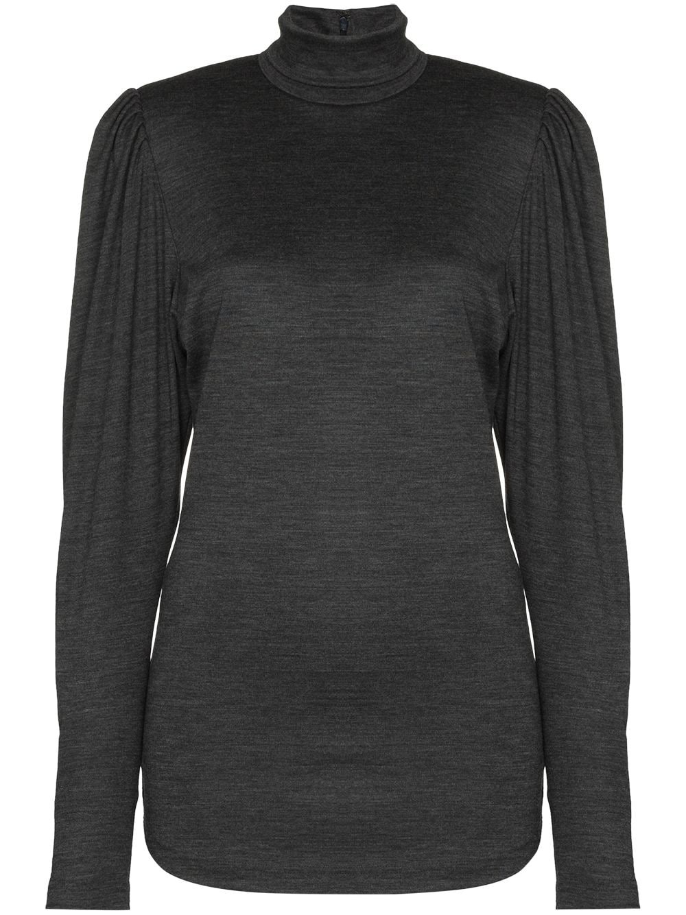 balloon-sleeve rollneck top - 1