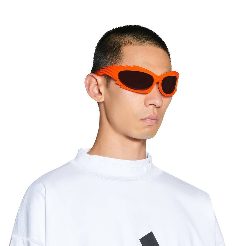 Spike Rectangle Sunglasses in Fluo Orange 6