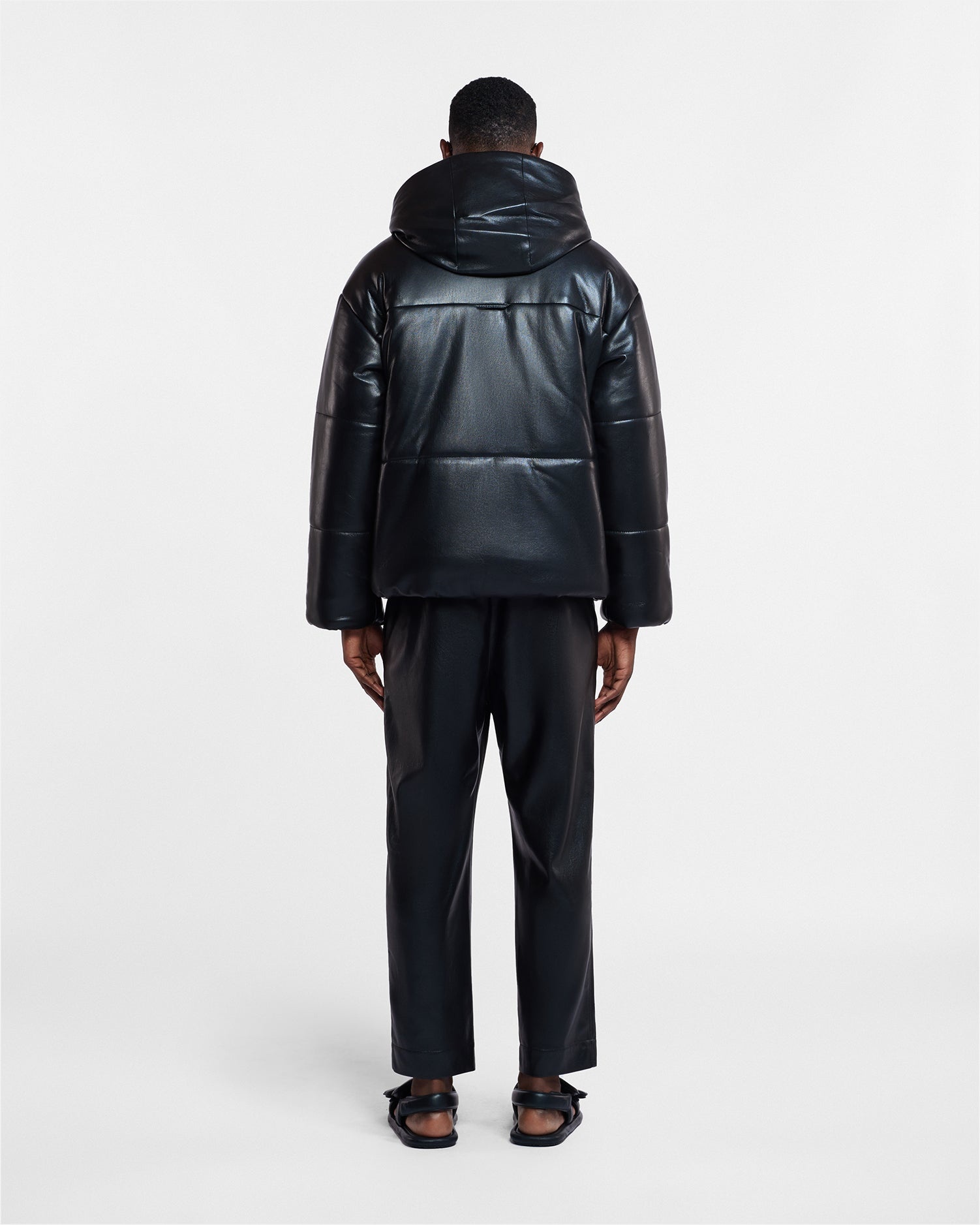 Okobor™ Alt-Leather Hooded Puffer - 3