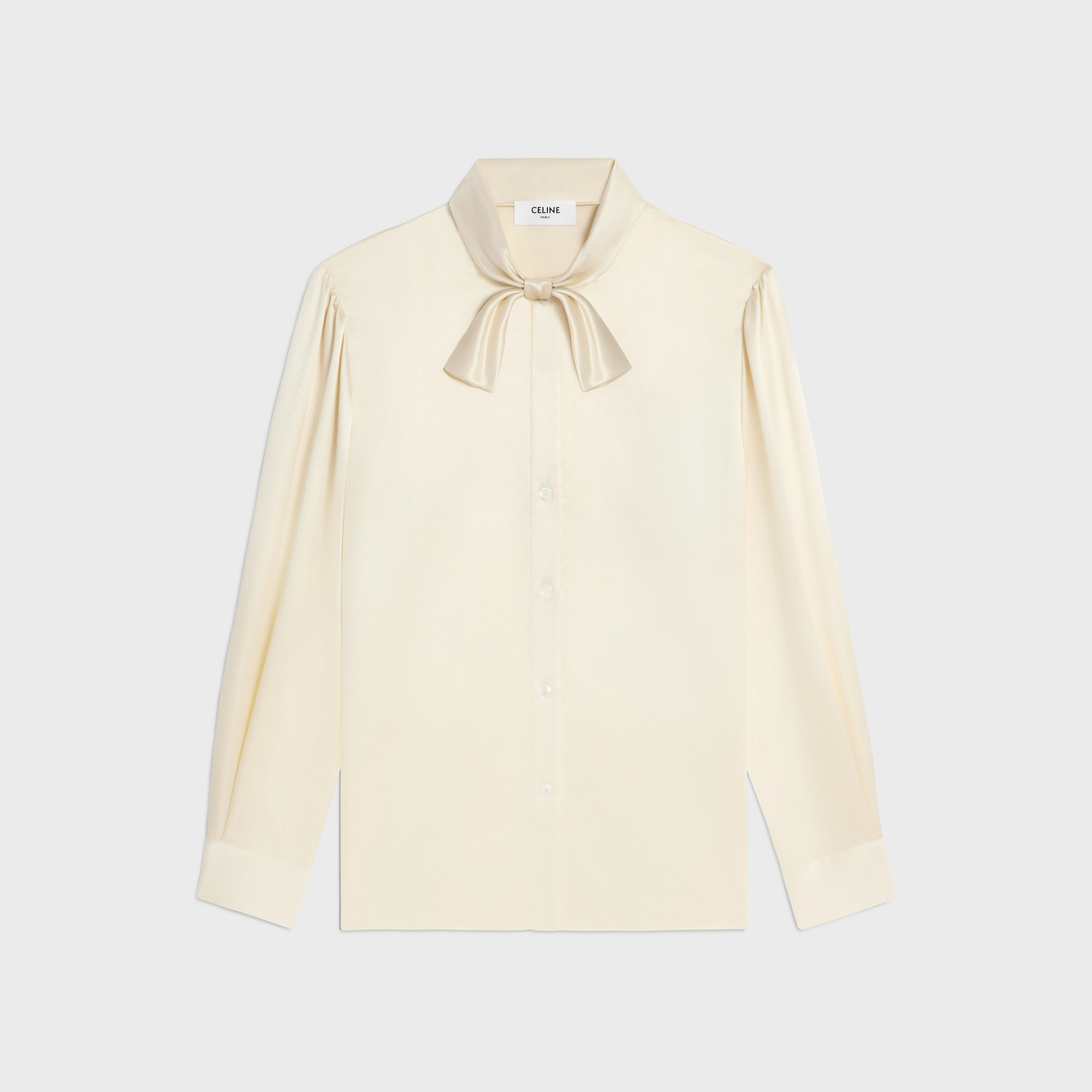 lavaliere blouse in silk satin - 1