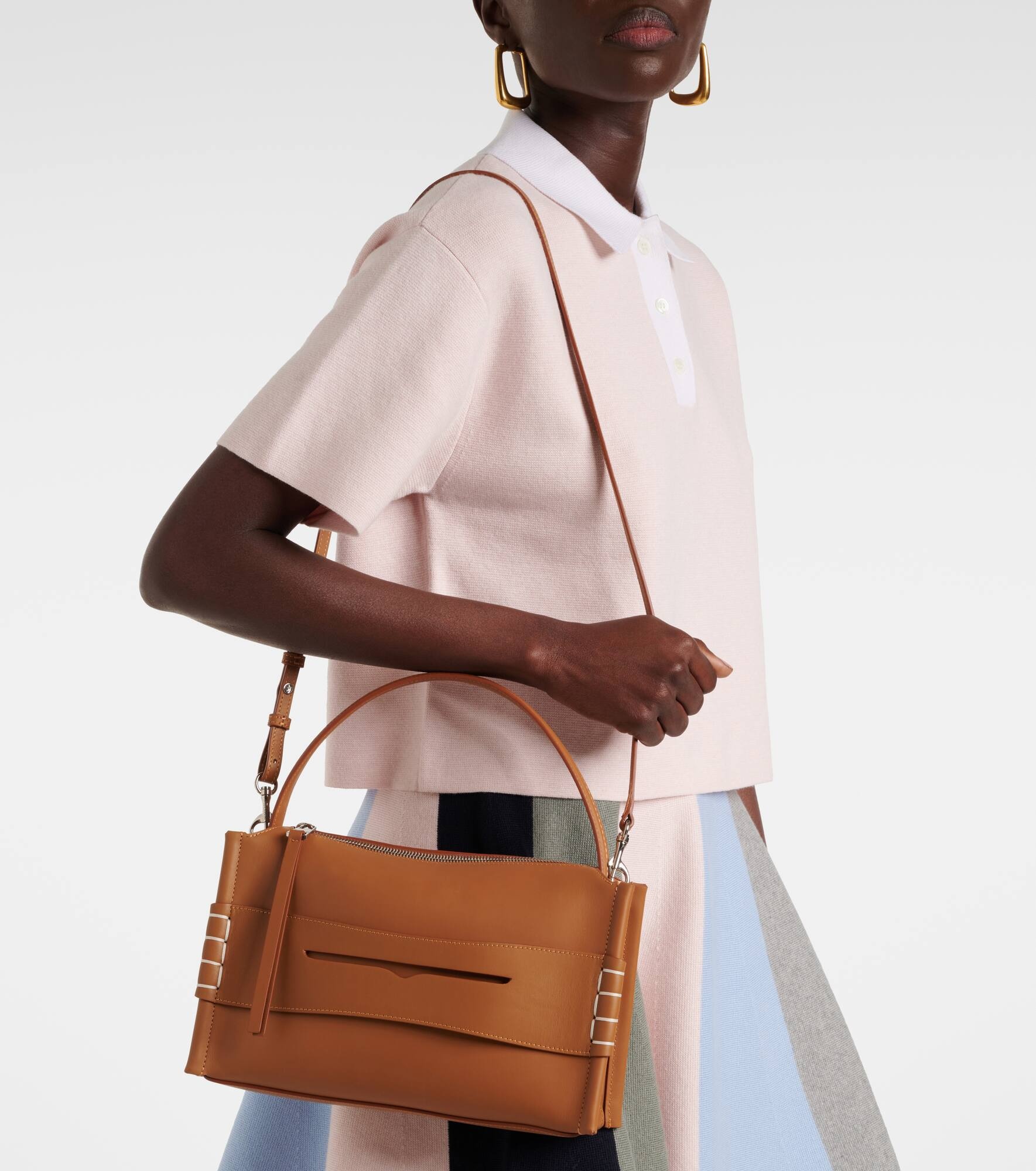Loafer leather shoulder bag - 6