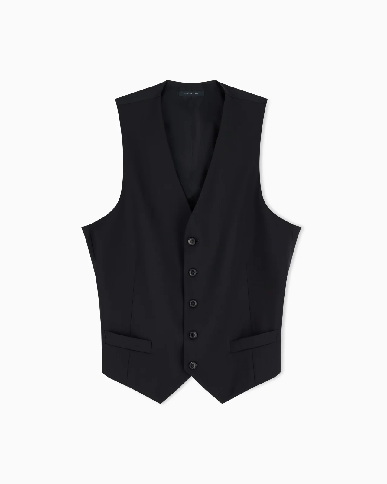 Single-breasted waistcoat in virgin wool - 1
