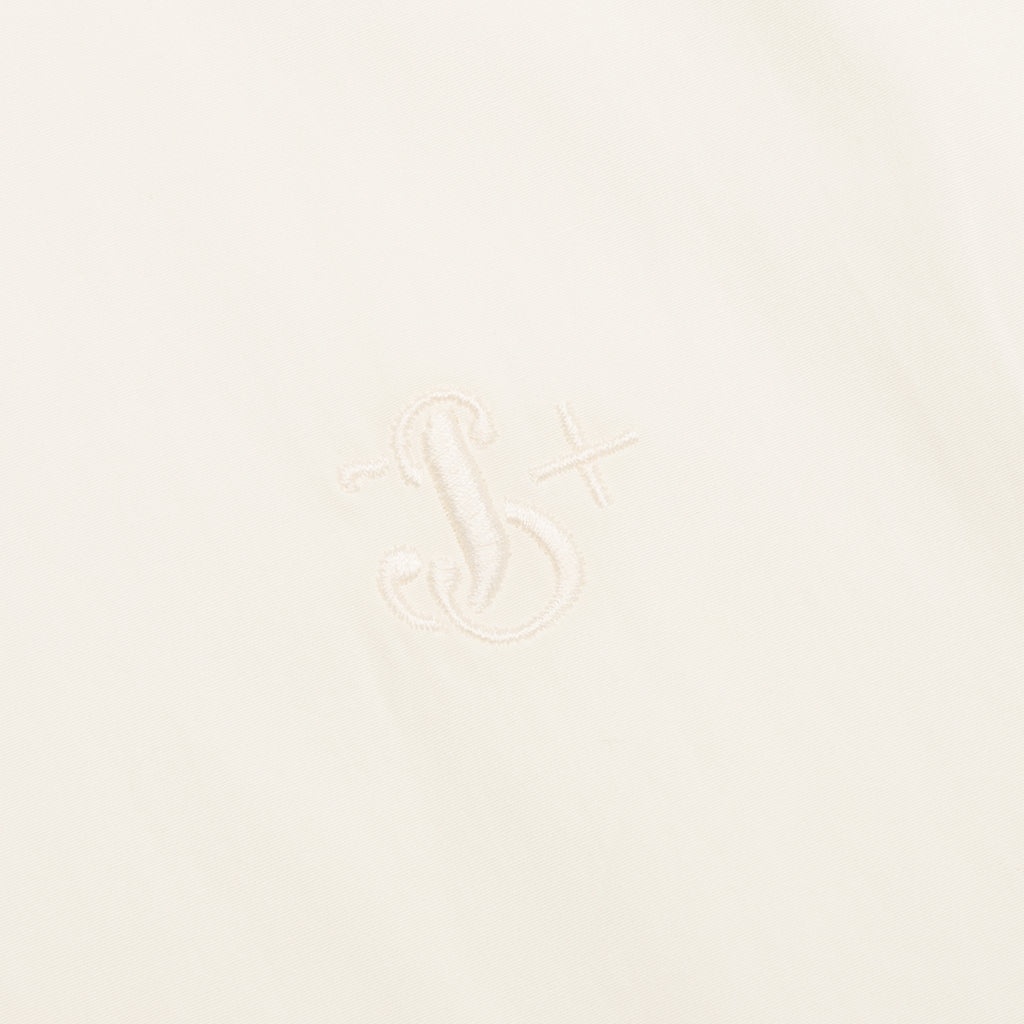 GLASS FINISH COTTON POPLIN SHIRT - EGGSHELL - 4