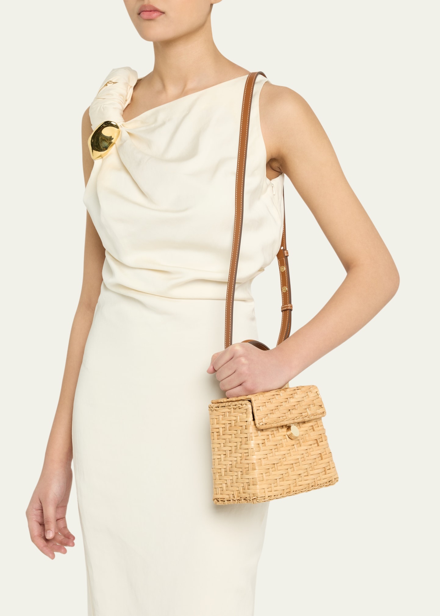 Sybil Flap Rattan Crossbody Bag - 2
