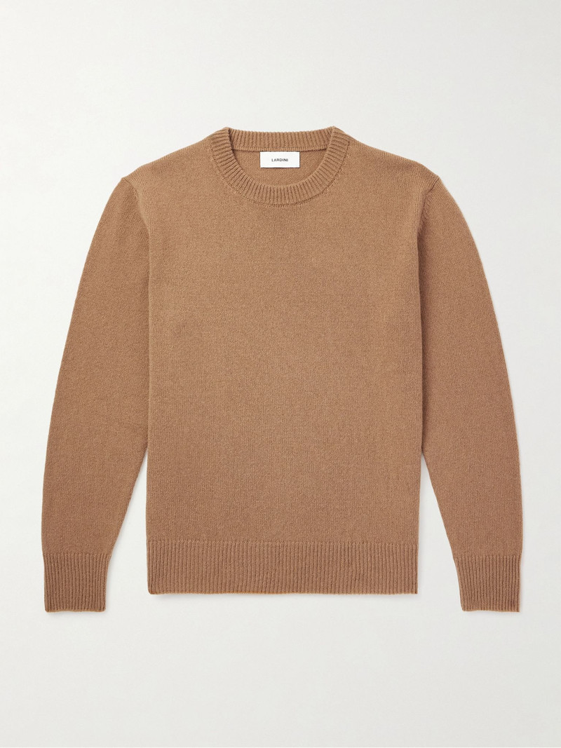 Alpaca and Virgin Wool-Blend Sweater Tan 1
