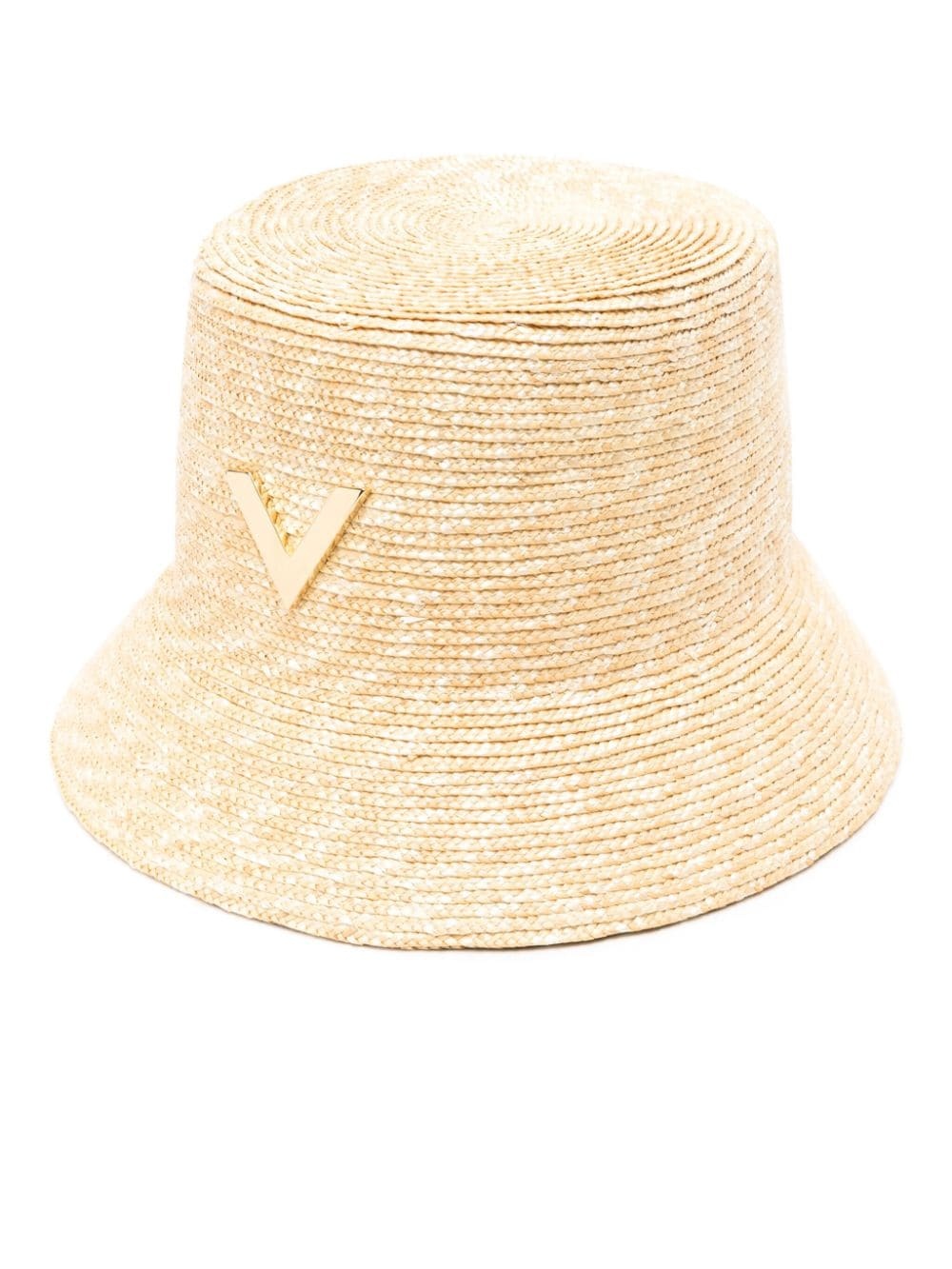 VLogo raffia bucket hat - 1
