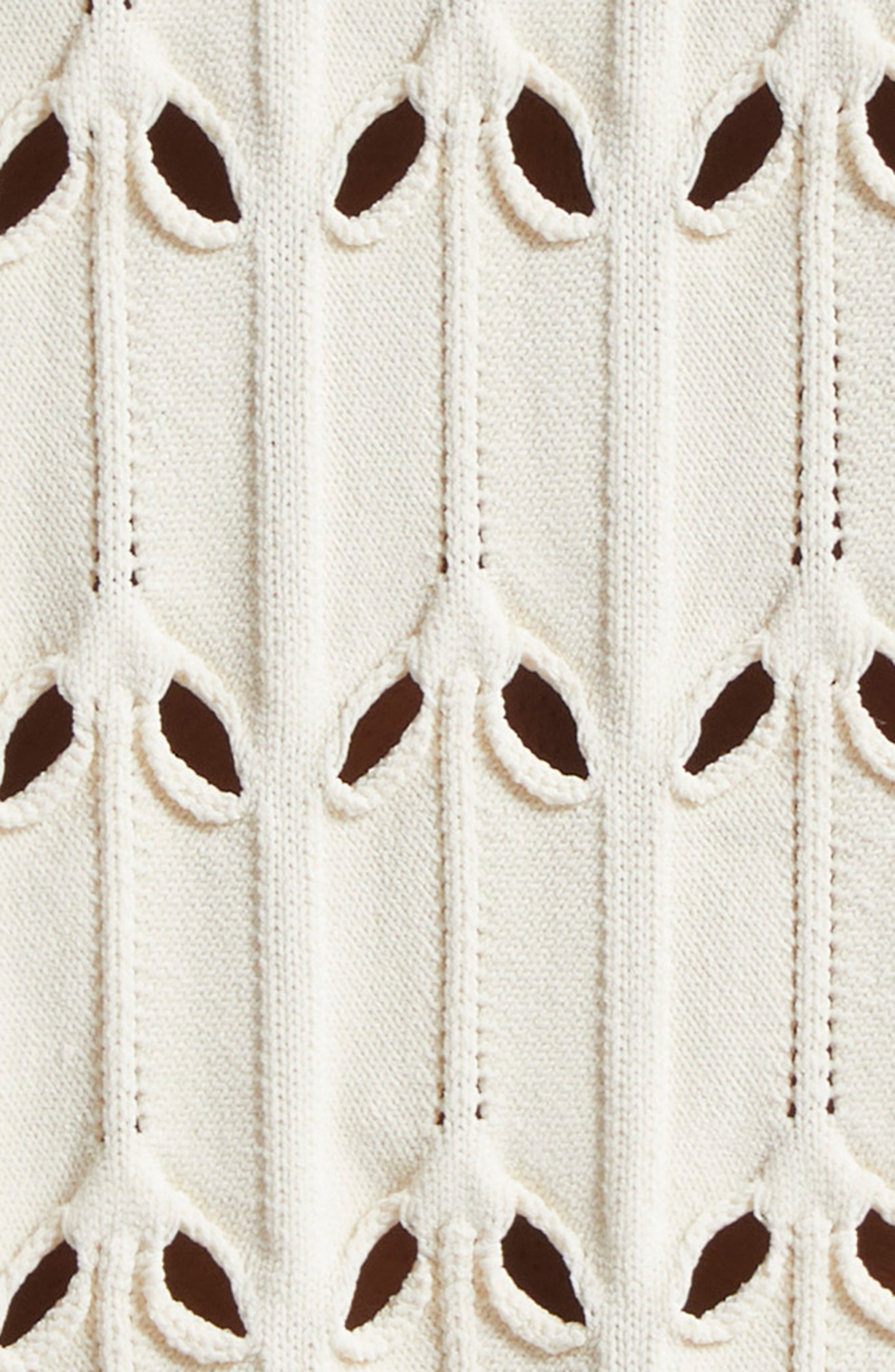 Zimmermann Rhiannon Pointelle Sweater Polo in Cream at Nordstrom - 6