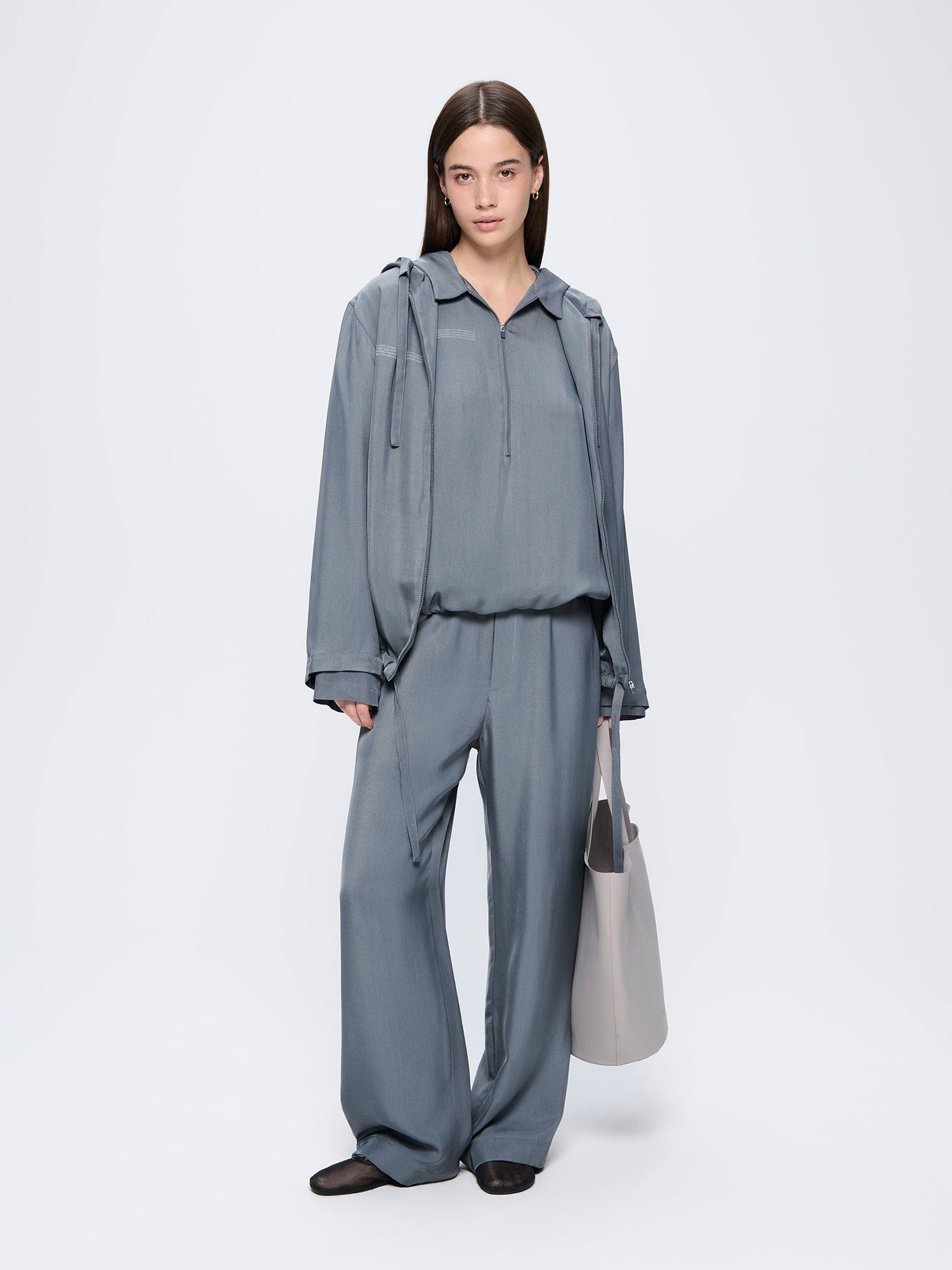 Womens AeoniQ™ Half-Zip Overtop - Atmosphere Gray - 3