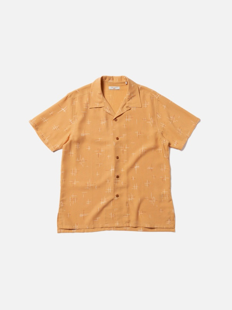 Arvid 50s Hawaii Shirt Ochre 1