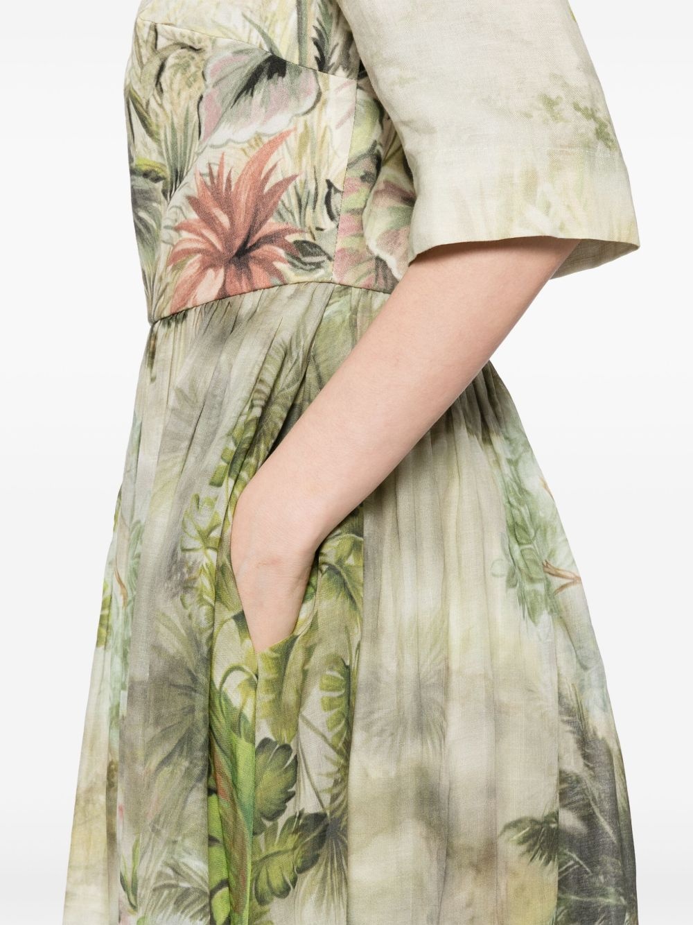 safari-print dress - 5