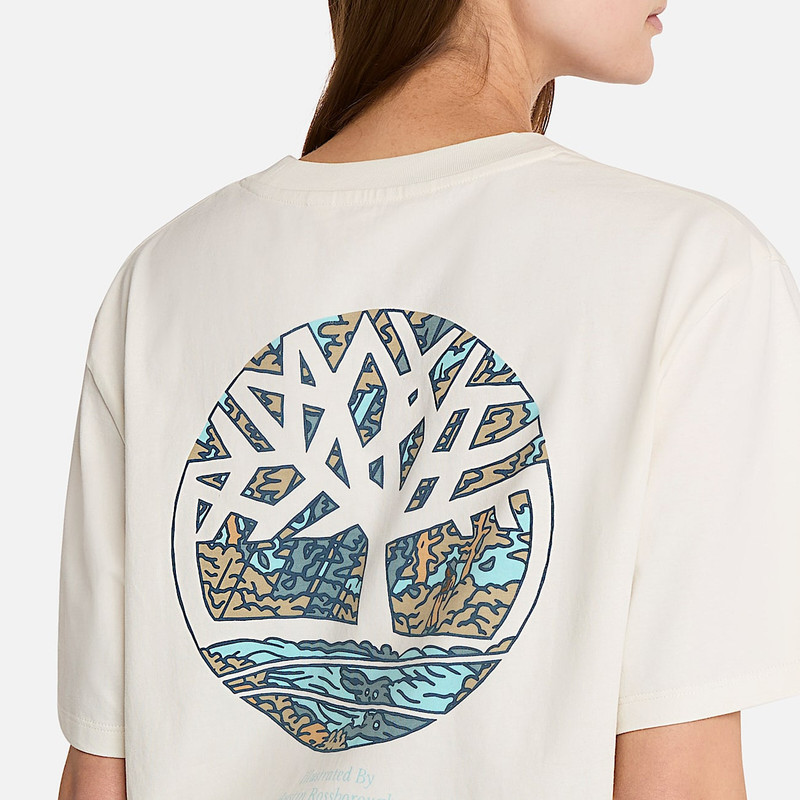 Illustrated Tree Logo Back Graphic T-Shirt 5