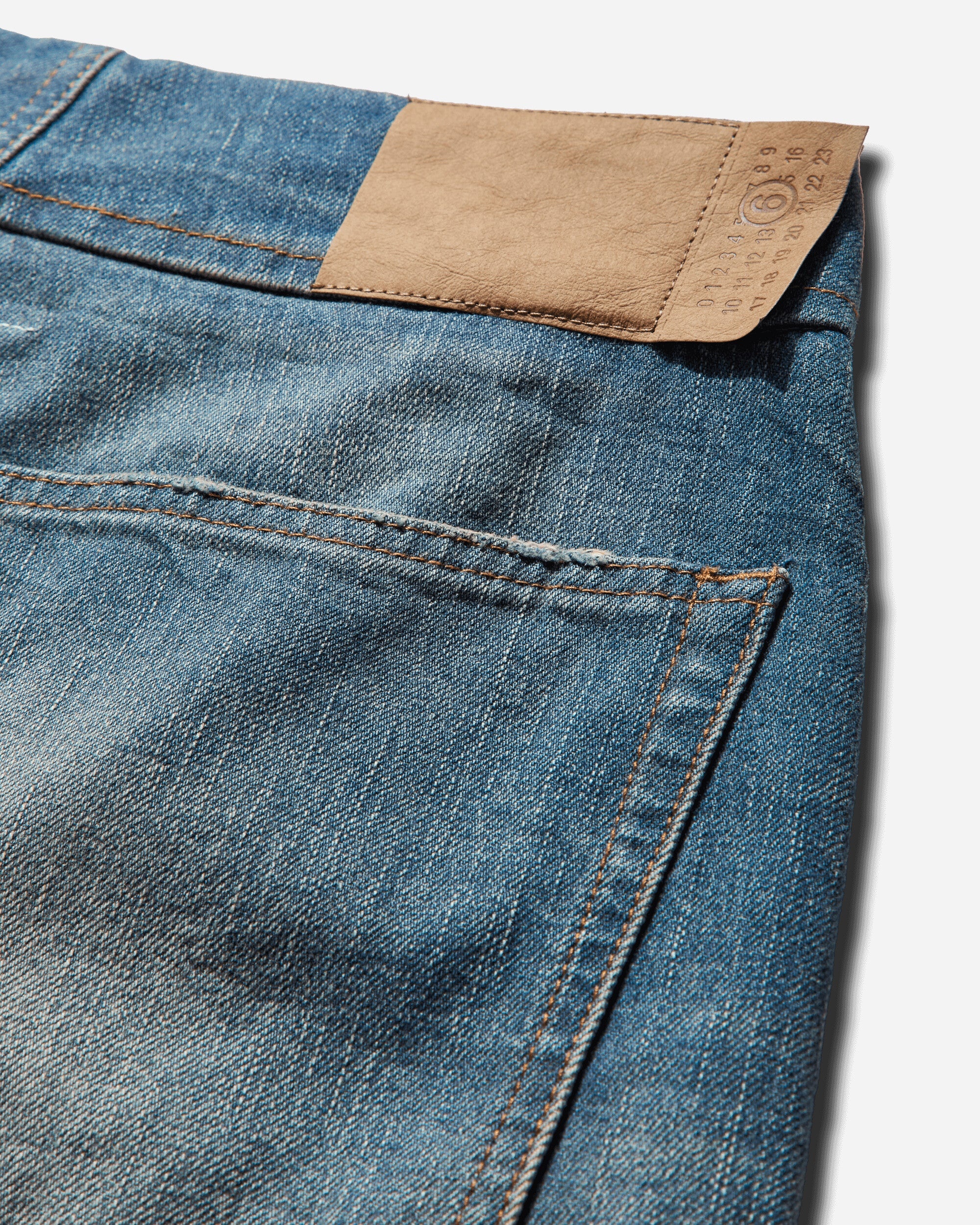 Women's Loose-Fit Distressed Denim Trousers Medium Blue - 3