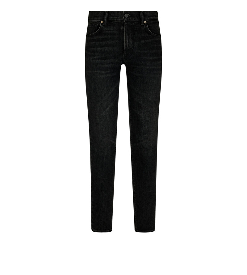 DISTRESSED STRETCH DENIM SKINNY JEANS 1