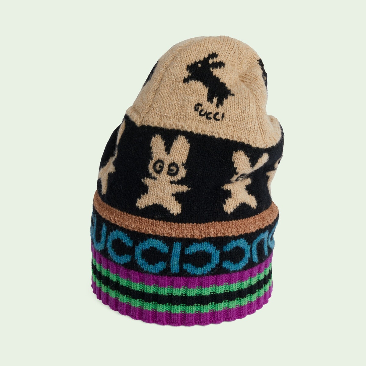 Gucci bunny knit wool hat - 1