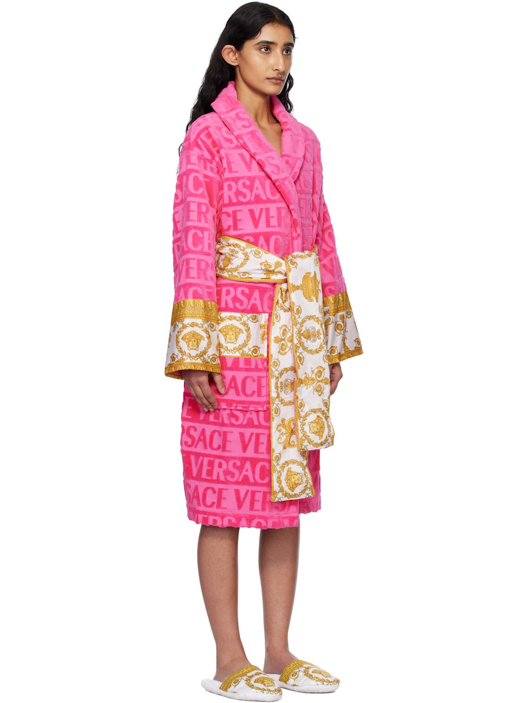 Pink 'I Heart Baroque' Bathrobe - 2