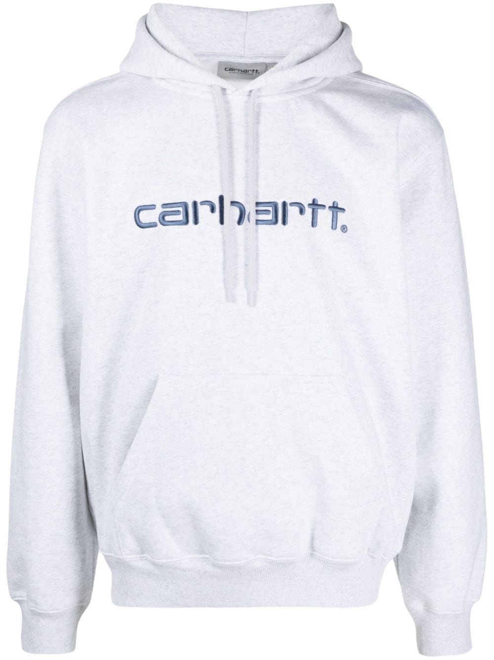 logo-embroidered hoodie - 1