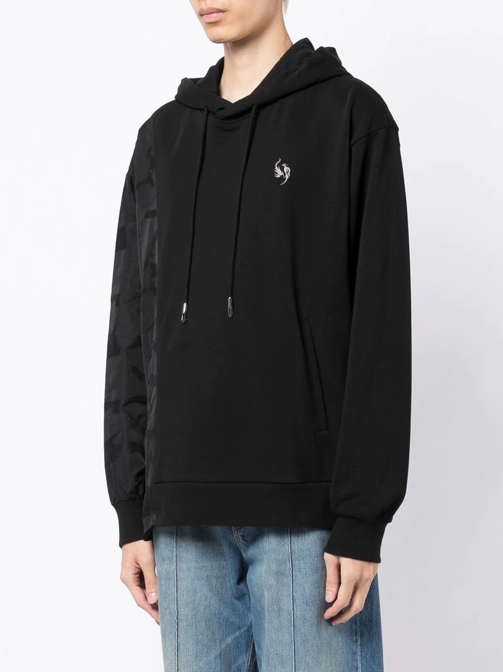 logo-embroidered hoodie - 3