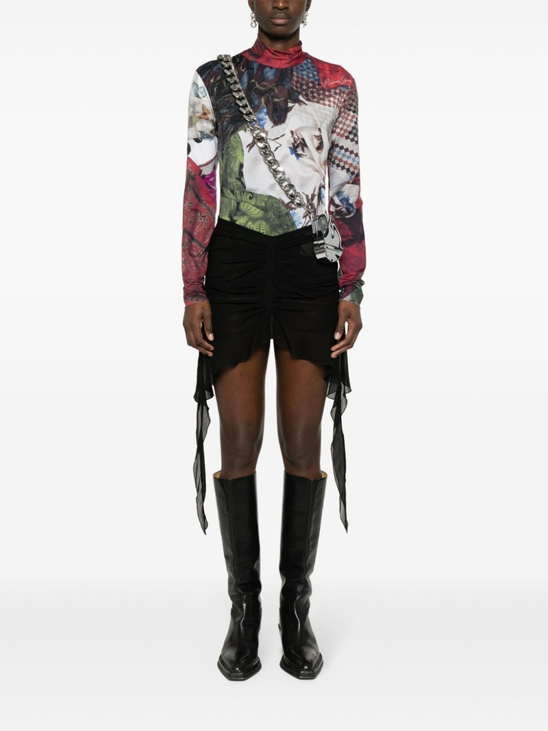 MISBHV ruffled chiffon mini skirt outlook
