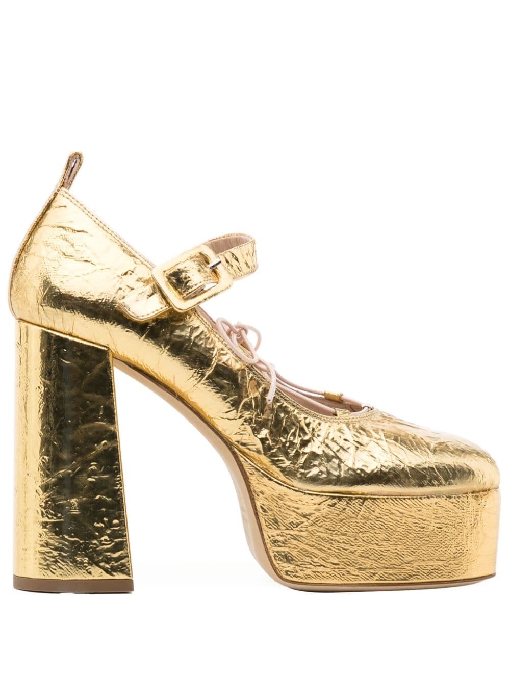 Heart Toe 120mm leather pumps - 1