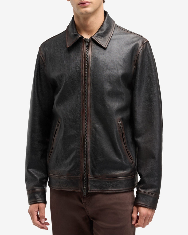 Leather Harrington Jacket in Vintage Leather 4