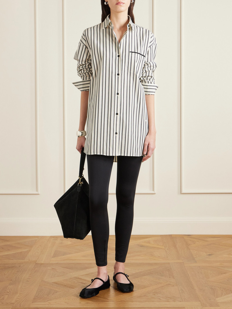 MARIA McMANUS Striped Organic Cotton-sateen Shirt outlook