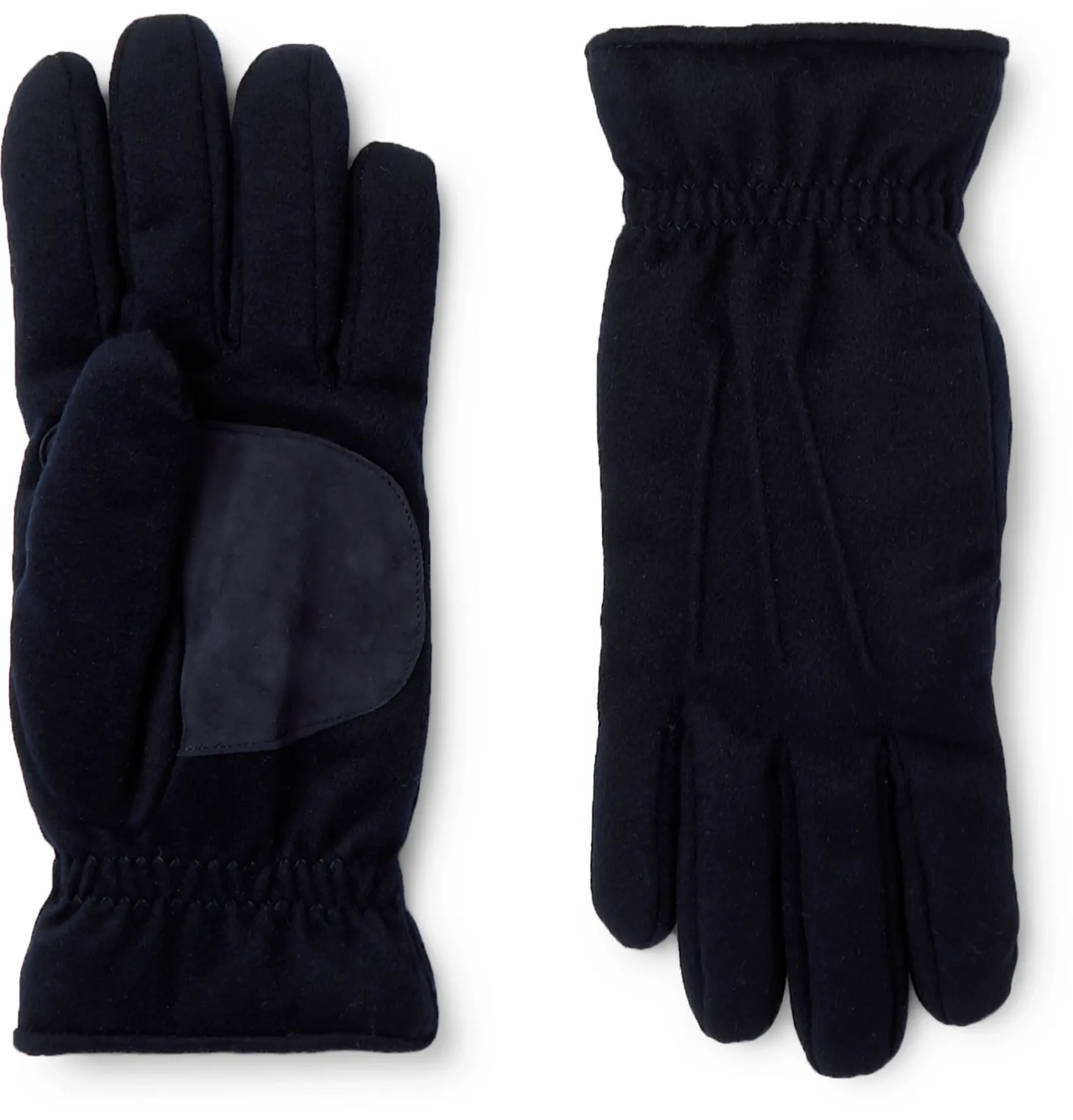 Storm System Suede-Trimmed Padded Cashmere Gloves - 1