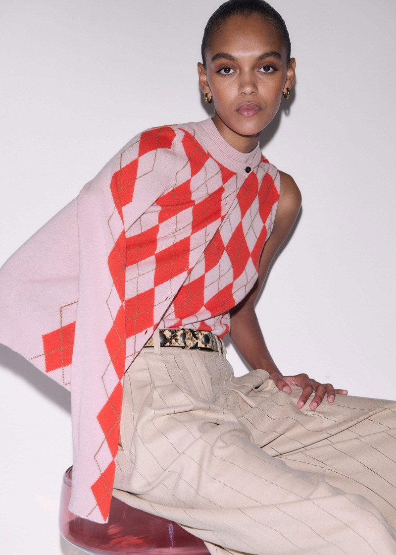 Argyle Slim Knit Vest 3