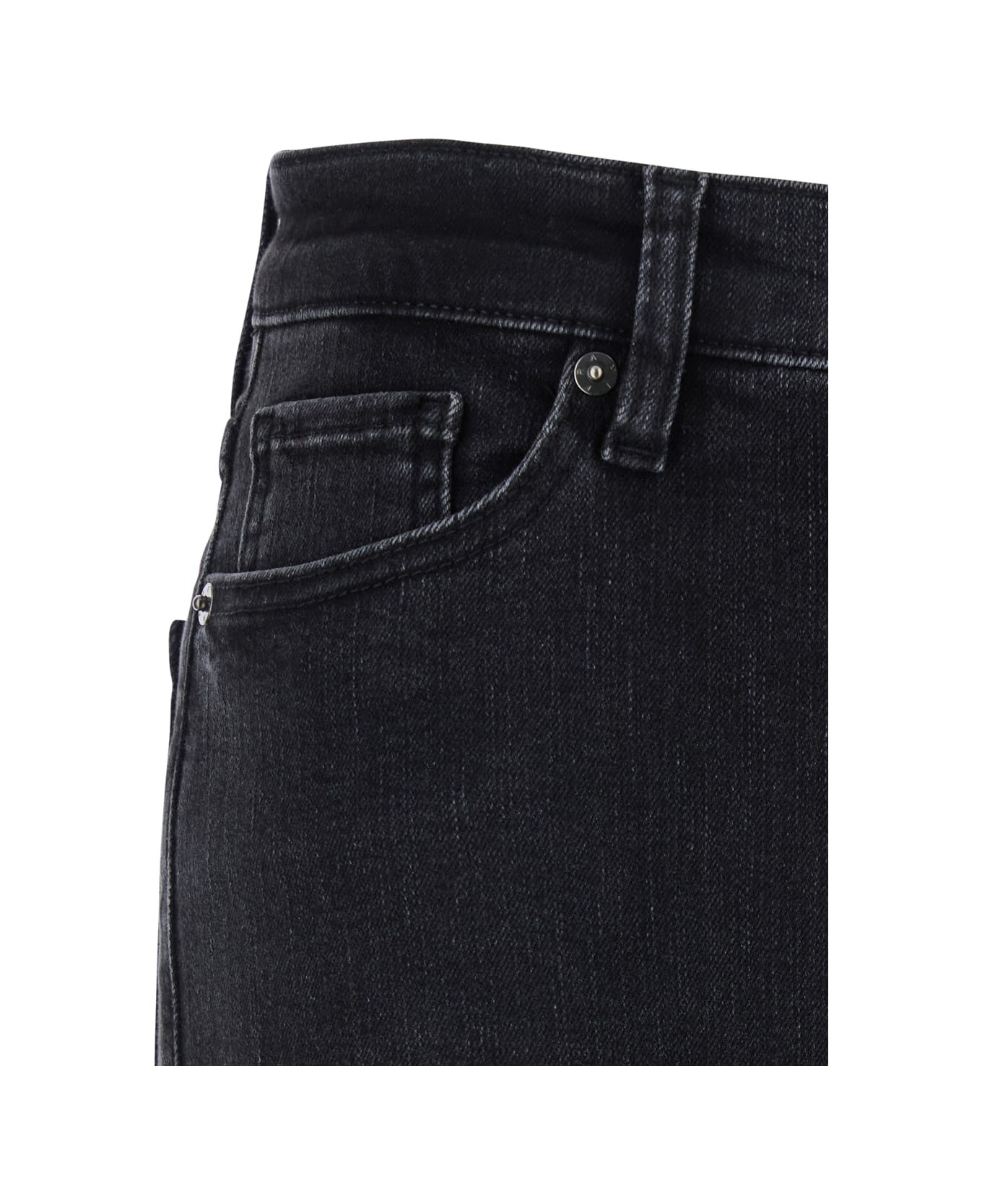 'le Sleek' Black Jeans With Tapered Leg In Denim Woman - 3