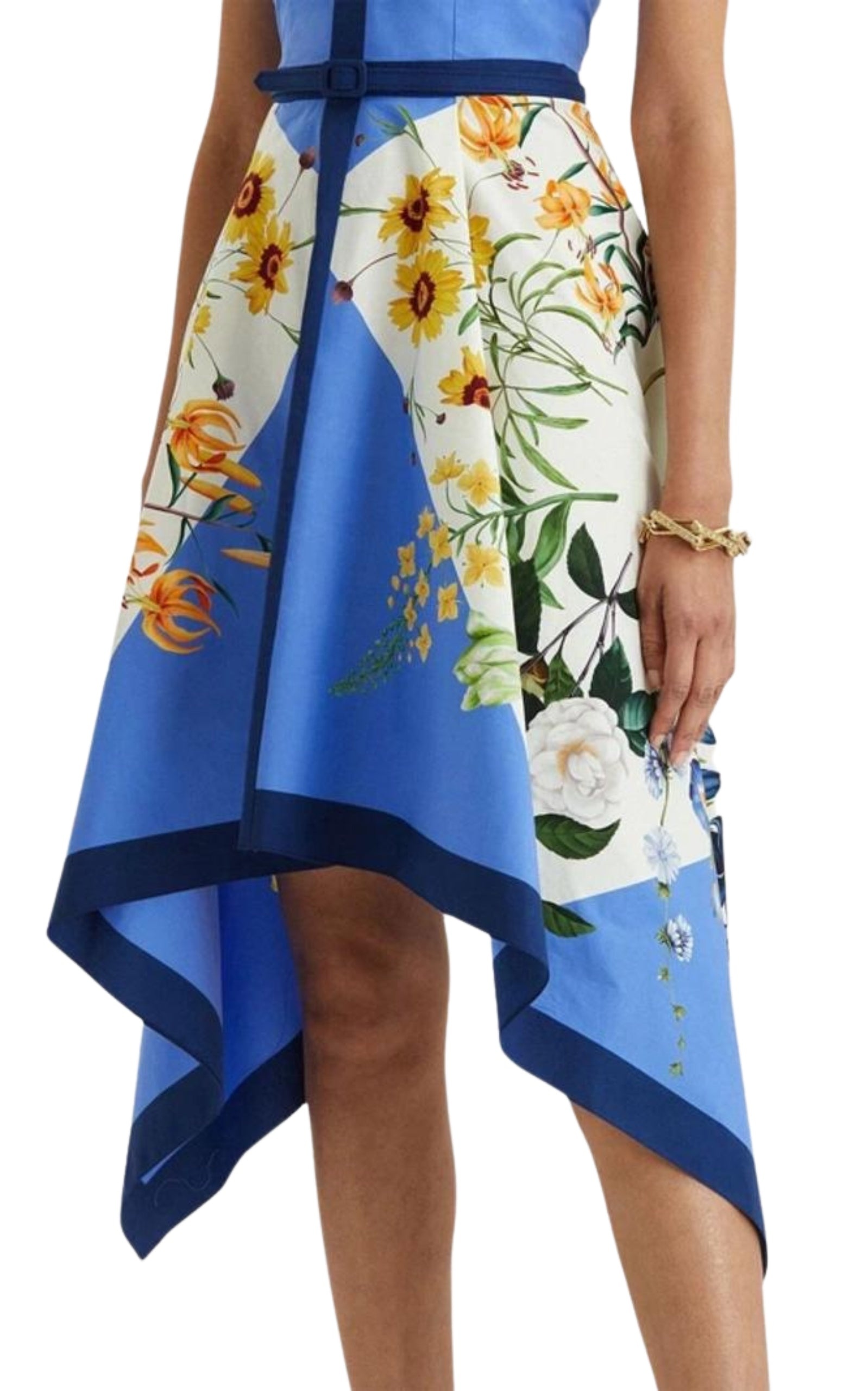 Floral-print Flared Cotton Dress - 4