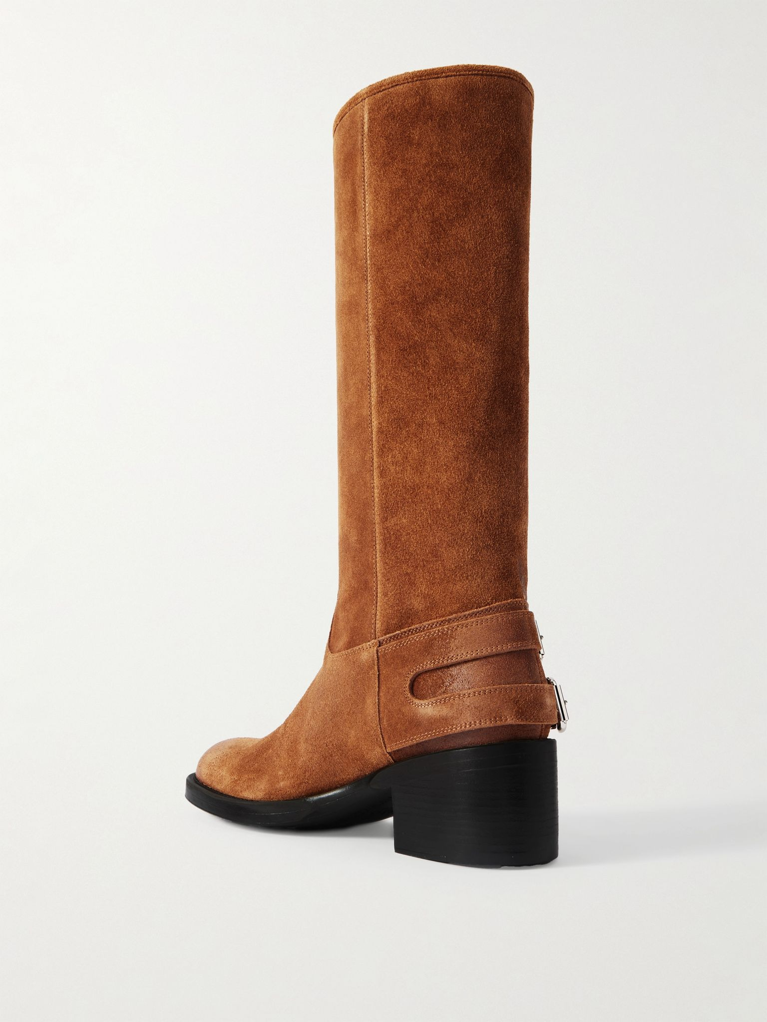 Buckled suede boots Brown - 3