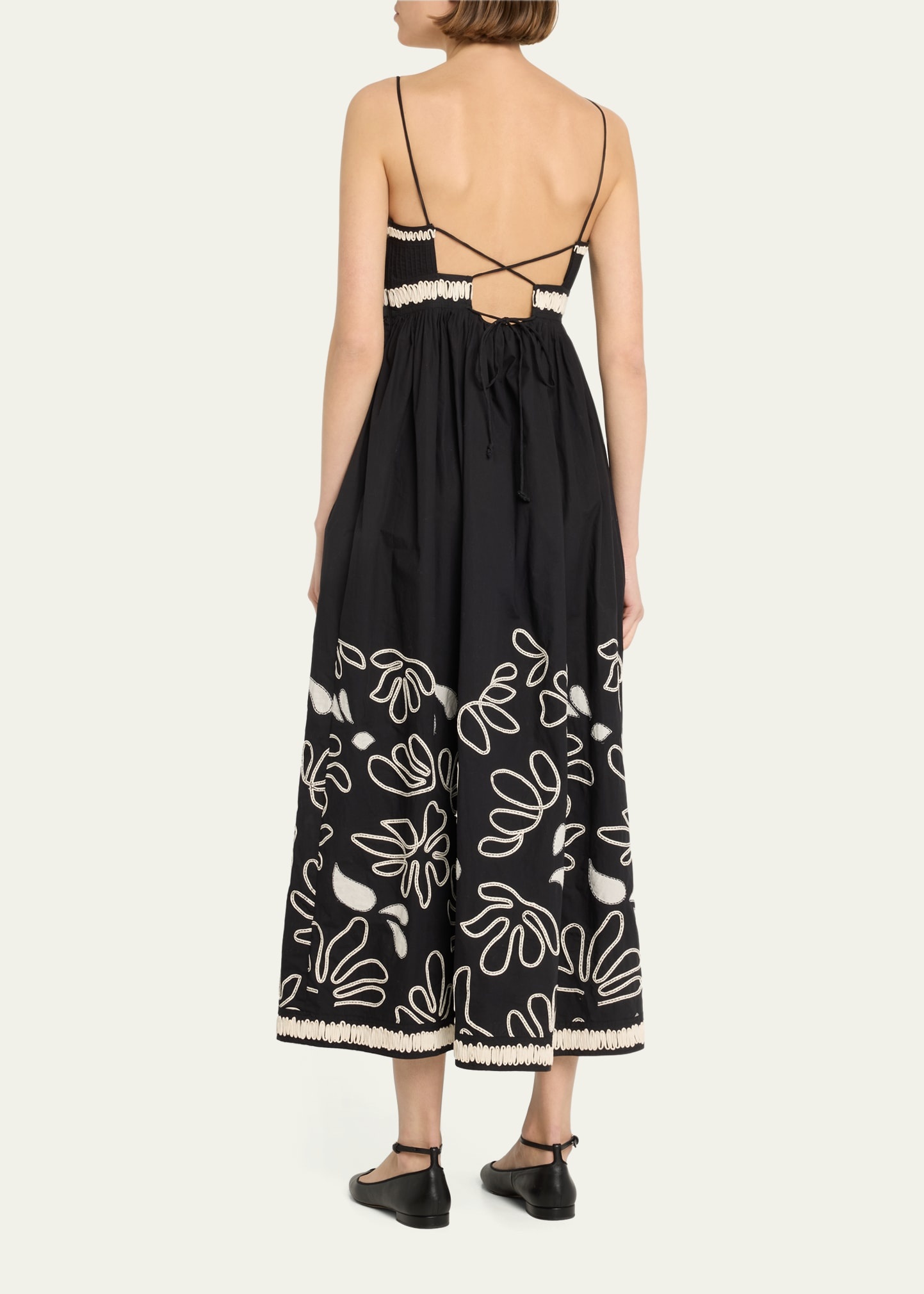 Hollis Embroidered Cotton Maxi Dress - 3