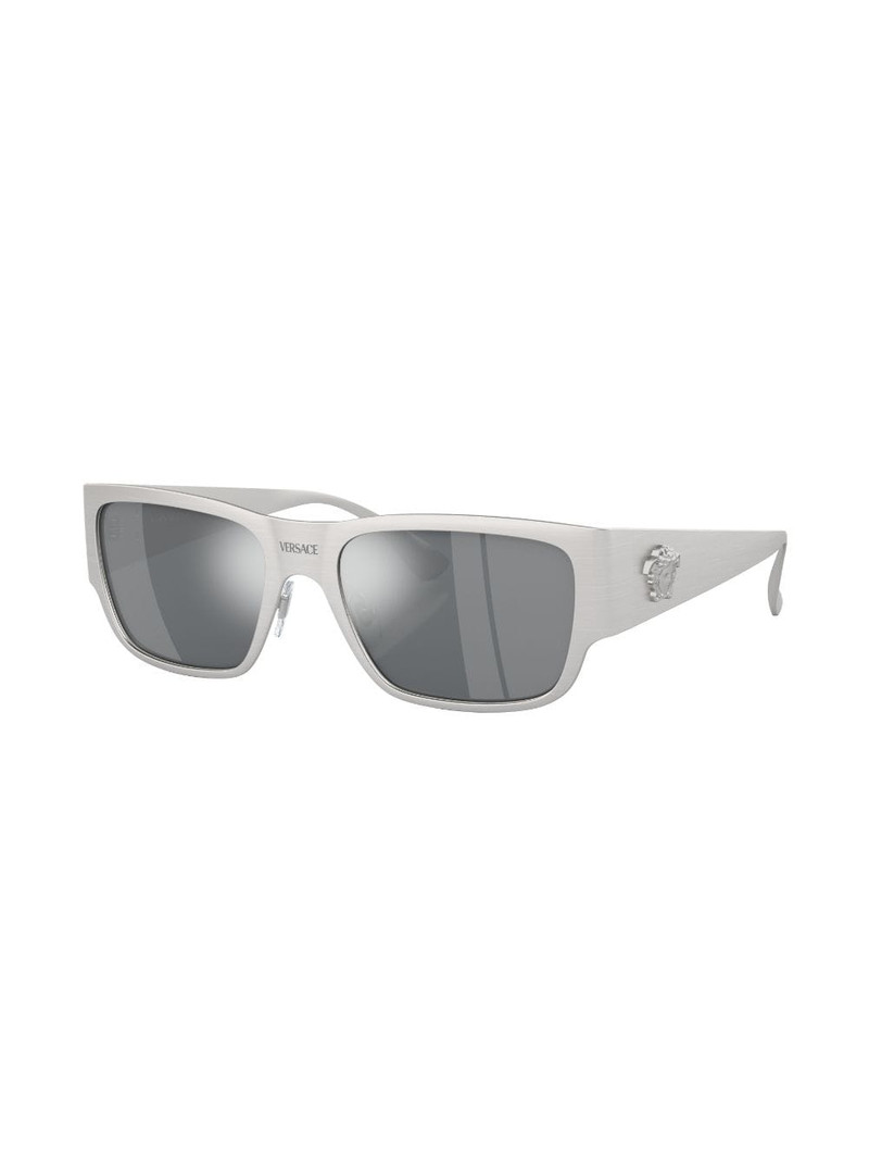 VERSACE Medusa rectangle metal sunglasses outlook