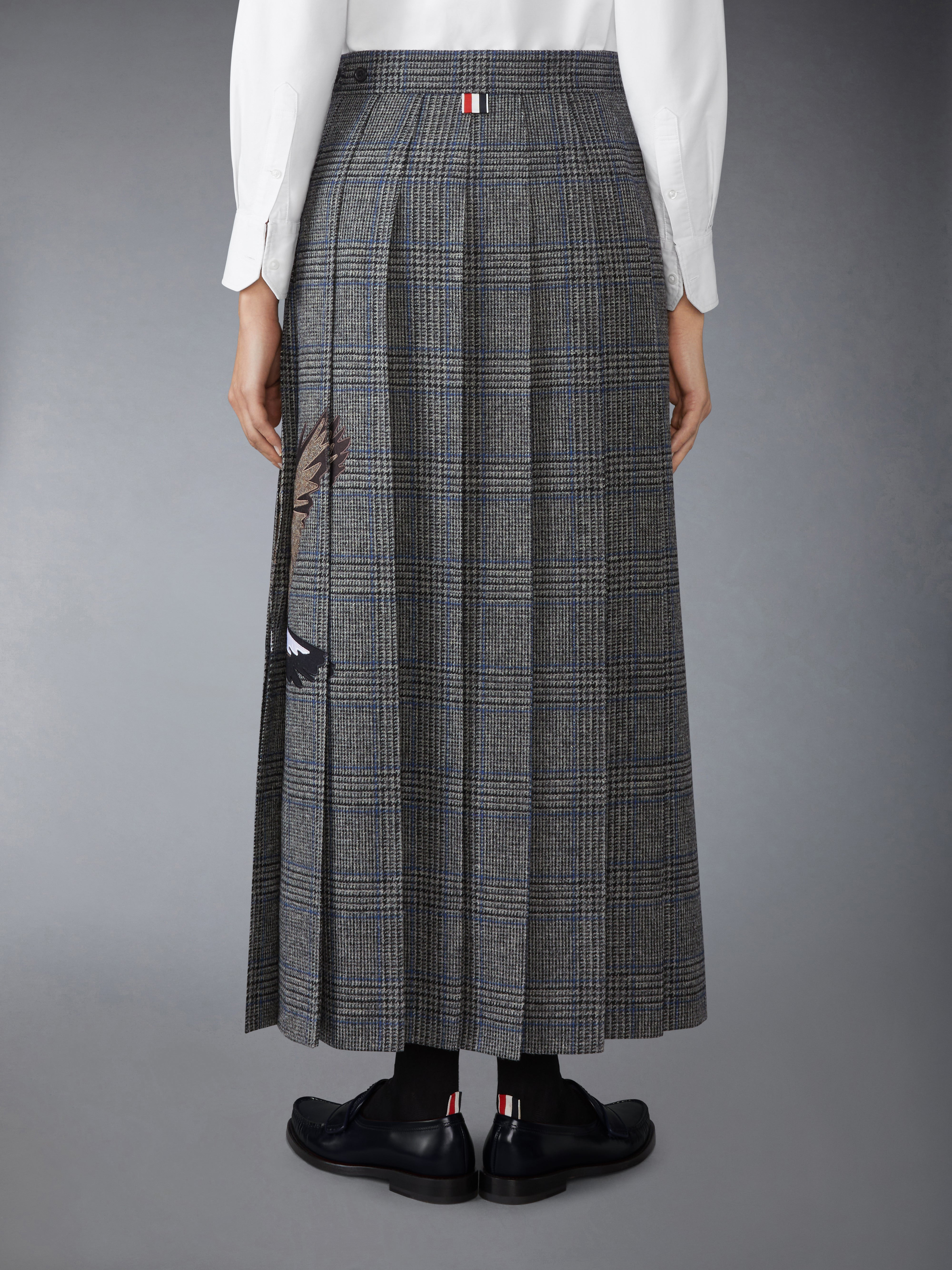 PRINCE OF WHALES HUNTING TWEED FLYING GEESE PLEATED SKIRT - 4