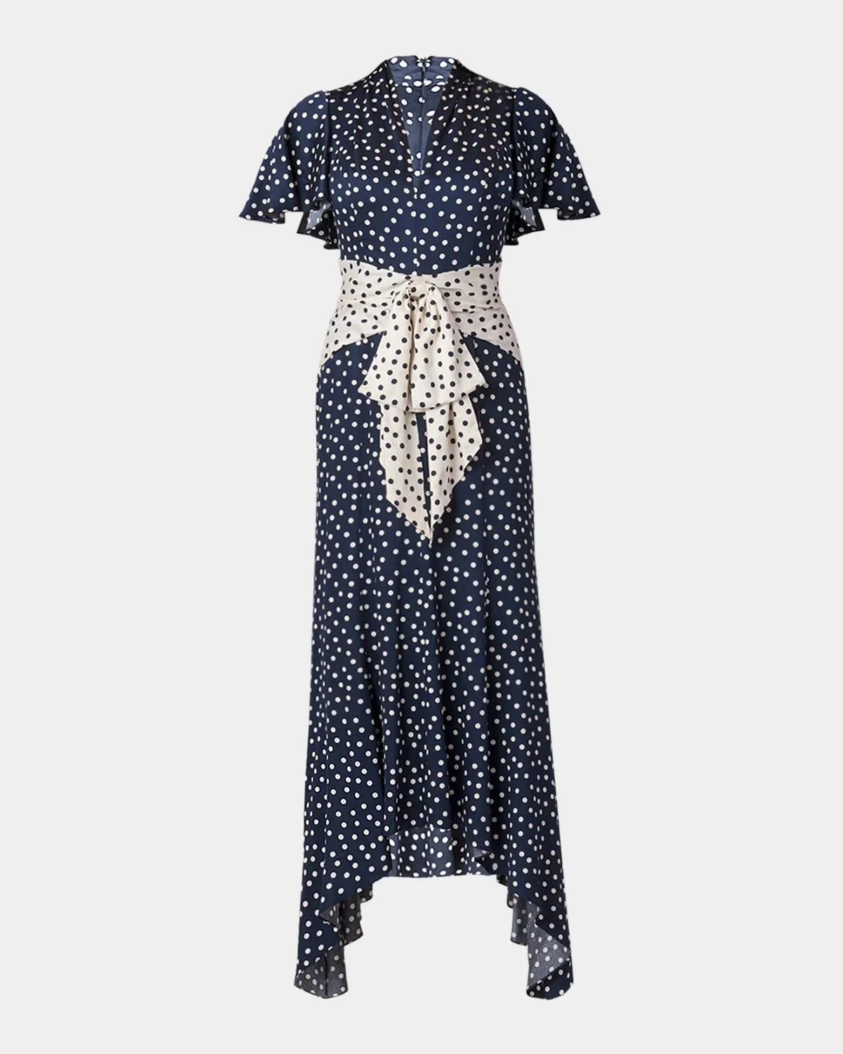 Lane Polka Dot Satin Maxi Dress - 1