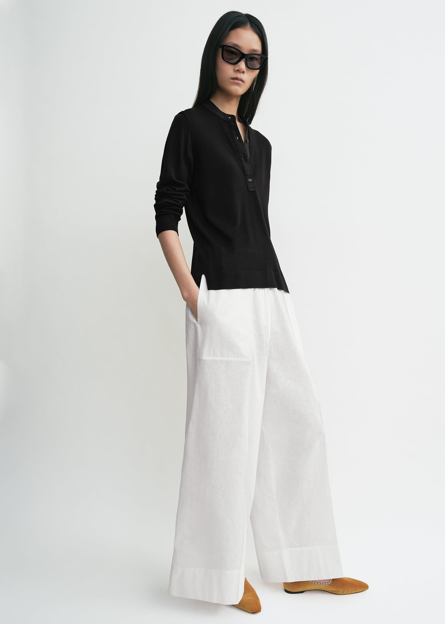 Wool silk knit black - 3