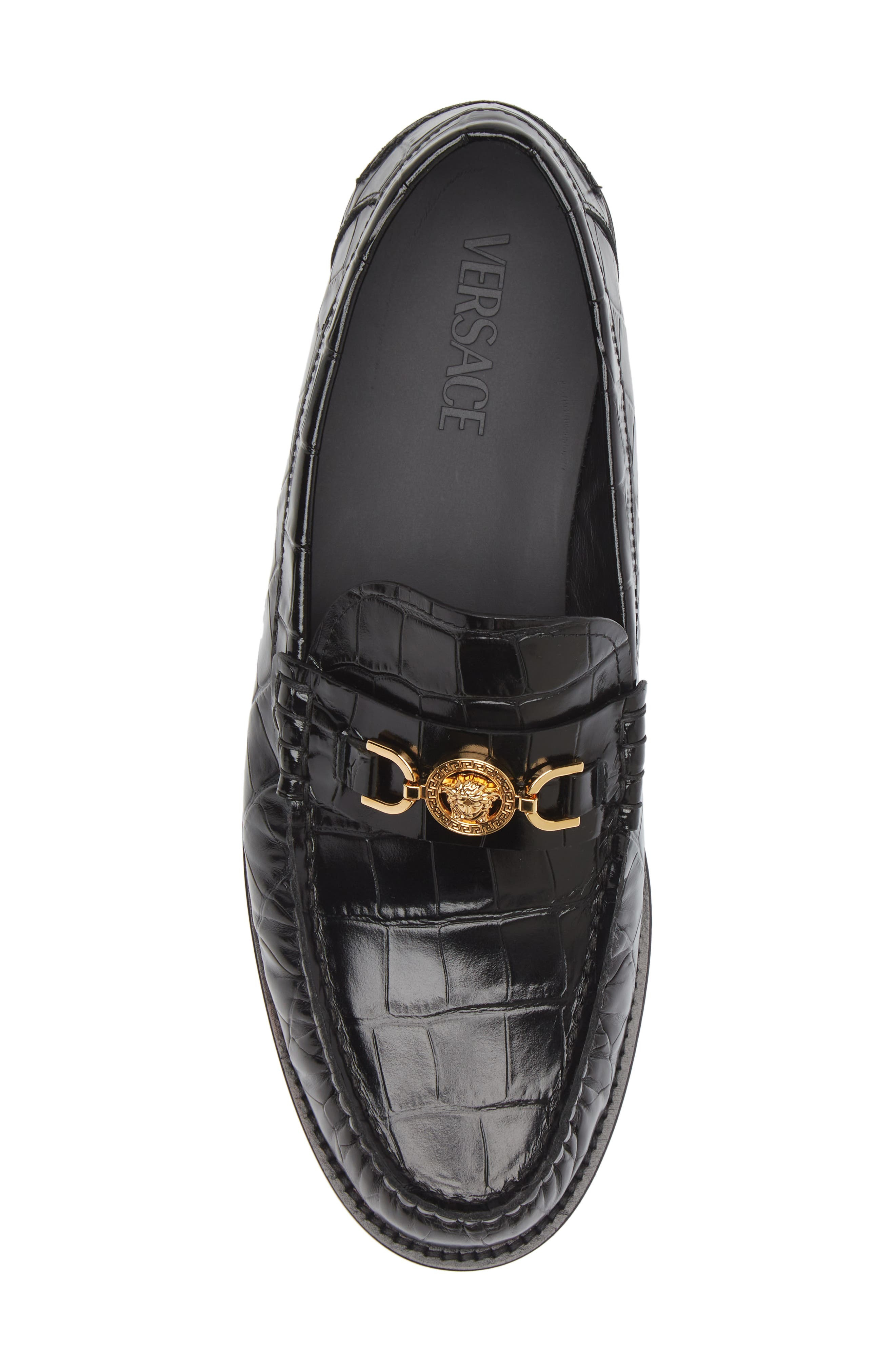 Medusa '95 Loafer in 1B00V-Black- Gold - 5