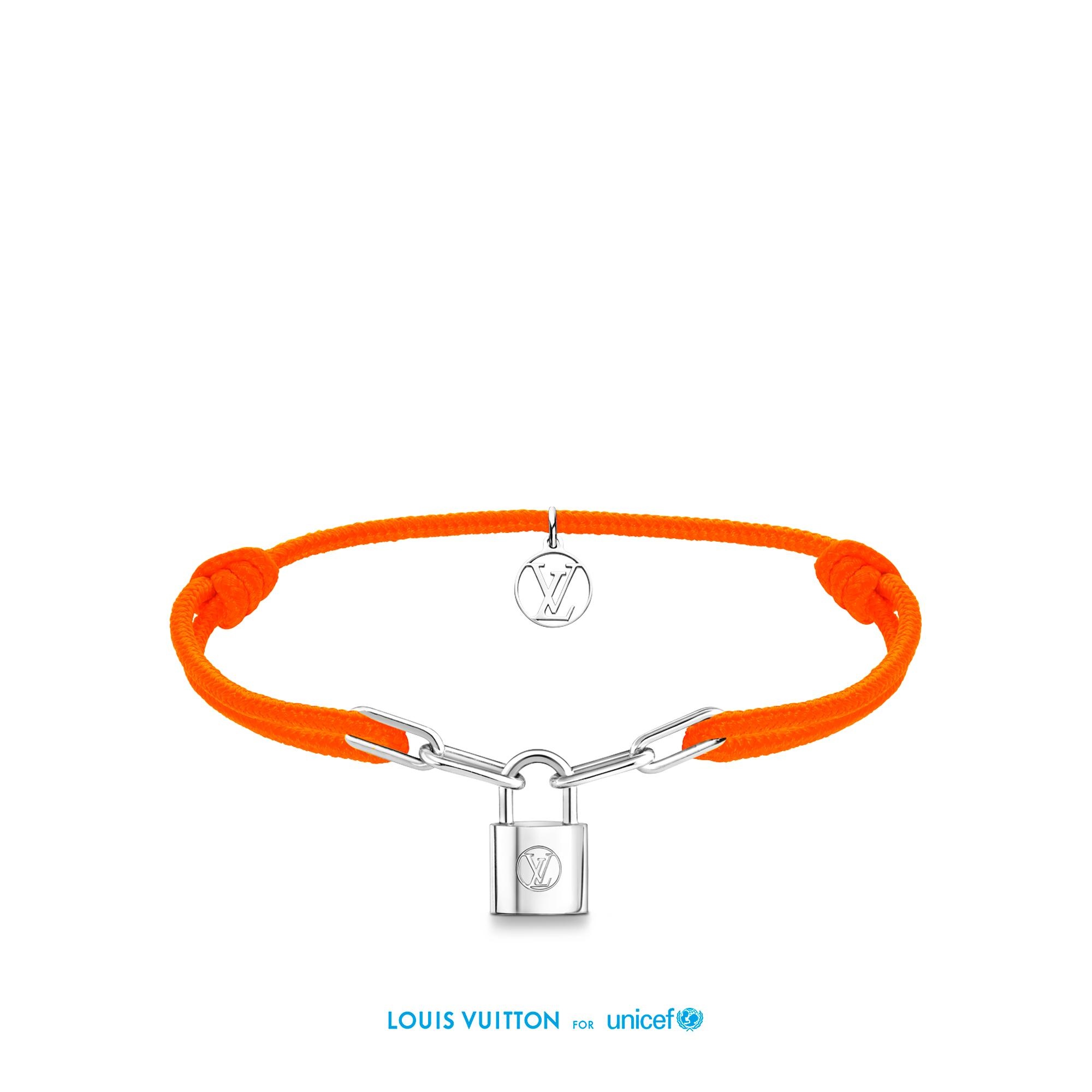 Silver Lockit X Virgil Abloh Bracelet, Sterling Silver And Orange Cord - 1