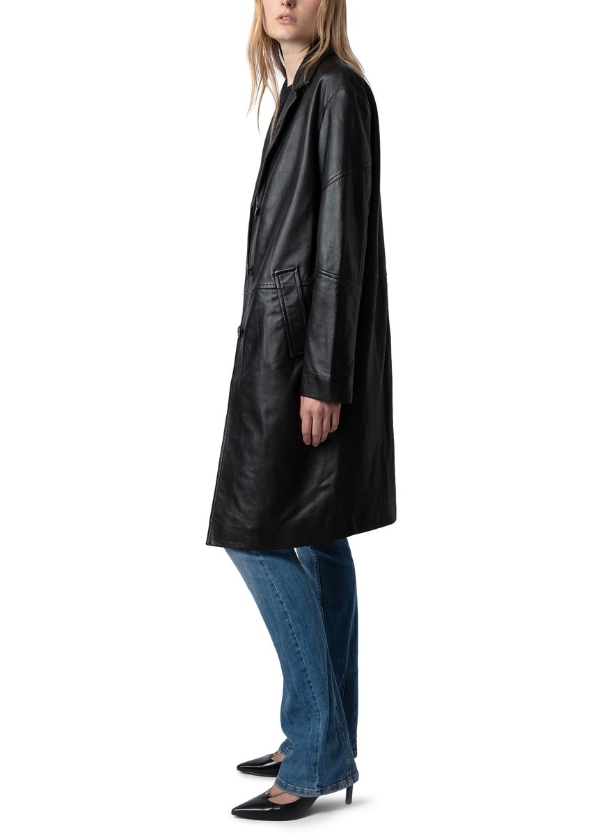 Macari Leather Coat - 6