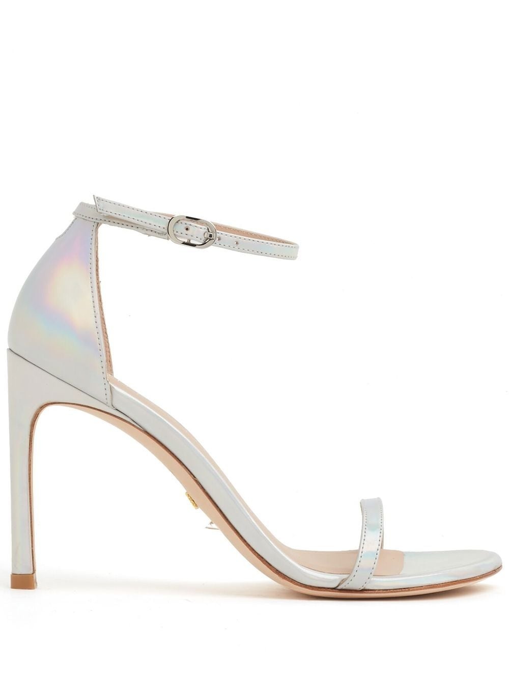 100mm iridescent-finish ankle-strap sandals - 1