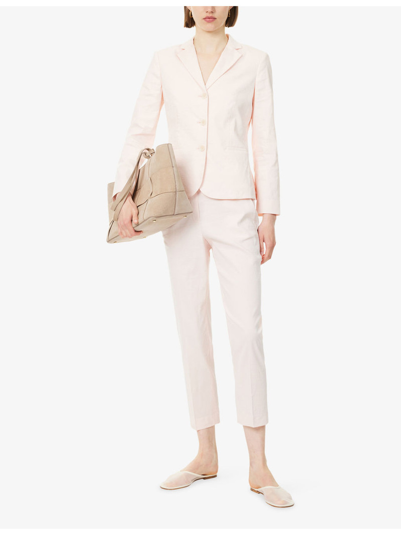 Theory Treeca Pull-On Linen-Blend Trousers outlook