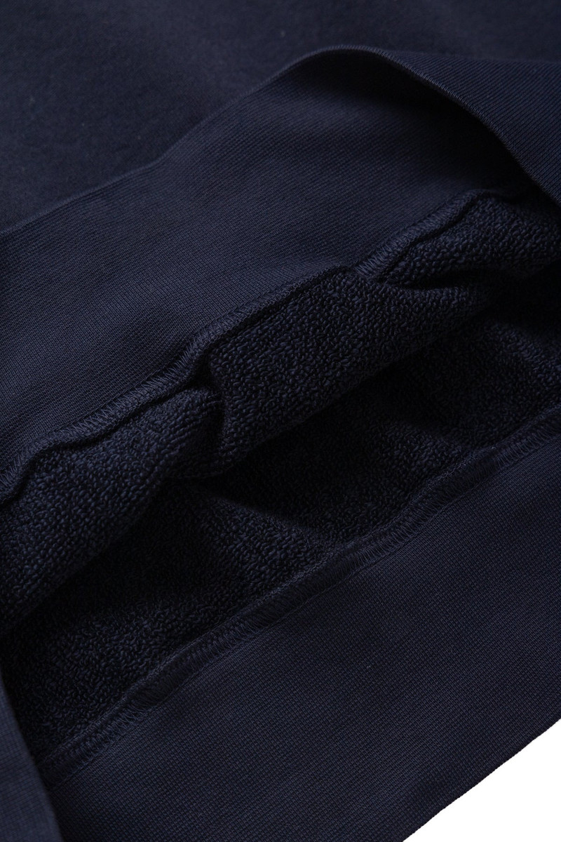 French Terry Binded Neck Raglan - Navy 4