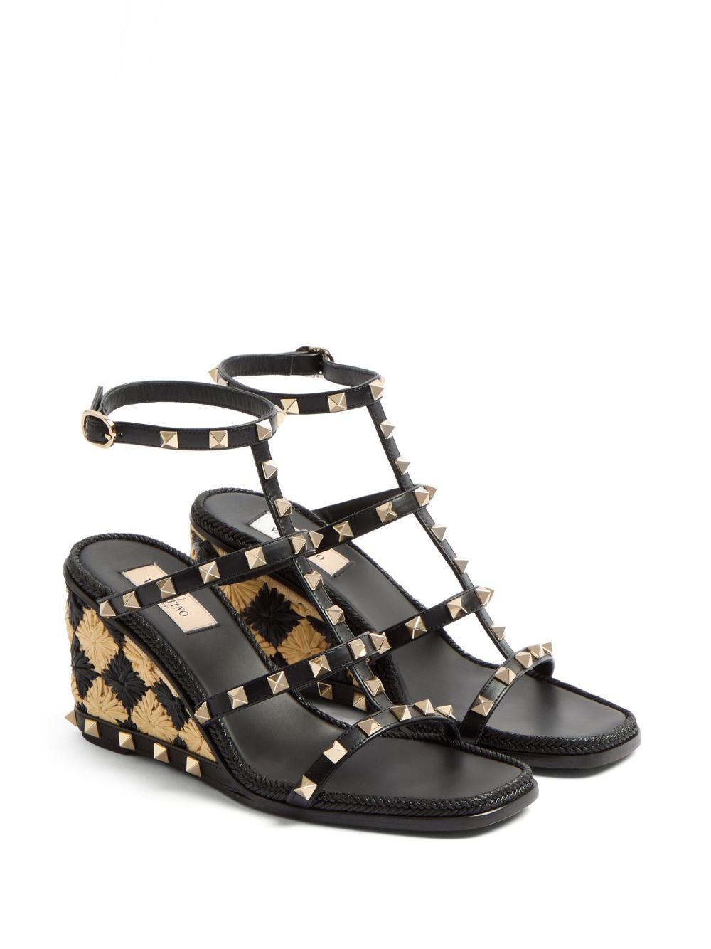 80mm Rockstud wedge sandals - 2