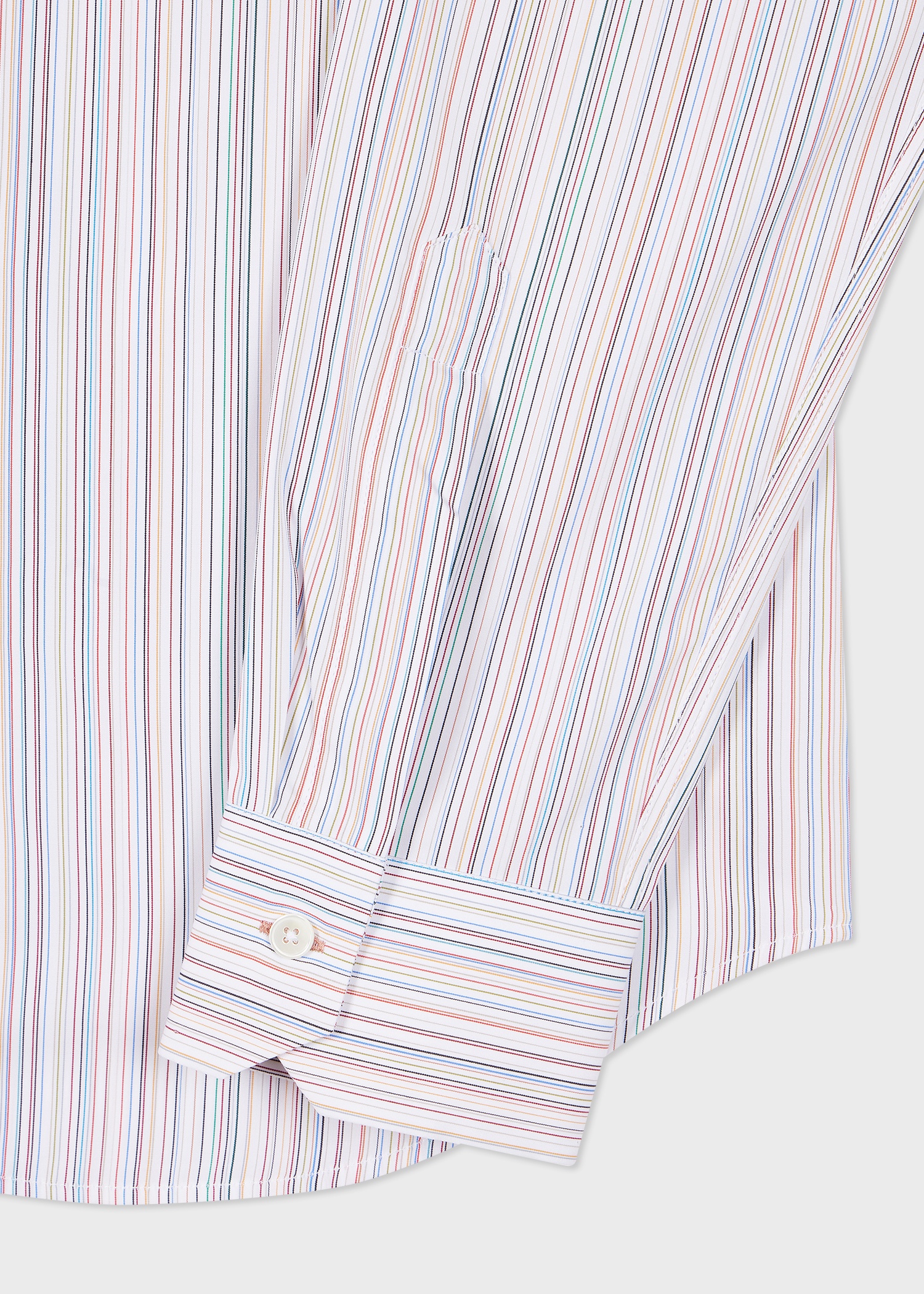 Slim-Fit White 'Signature Stripe' Cotton Shirt - 2