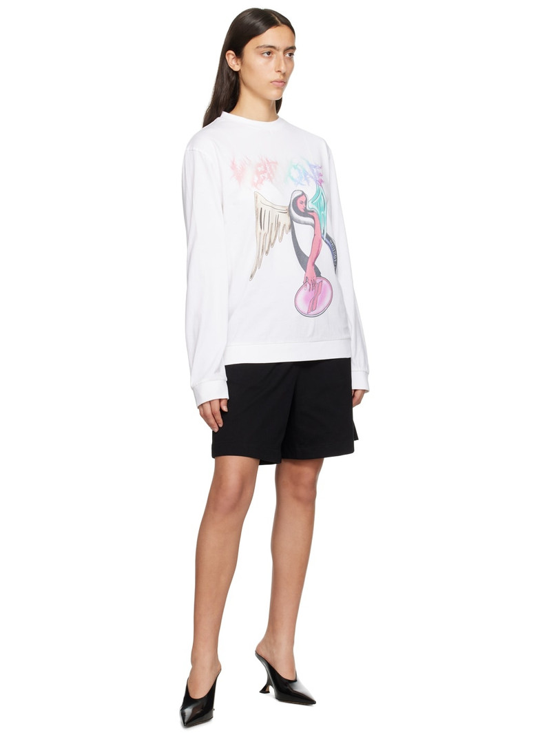 We11done White Printed Sweatshirt outlook
