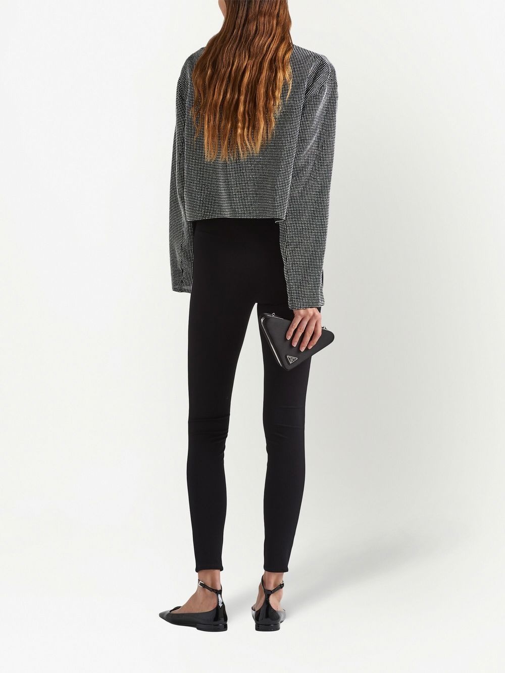 rhinestone-encrusted mesh jacket - 3