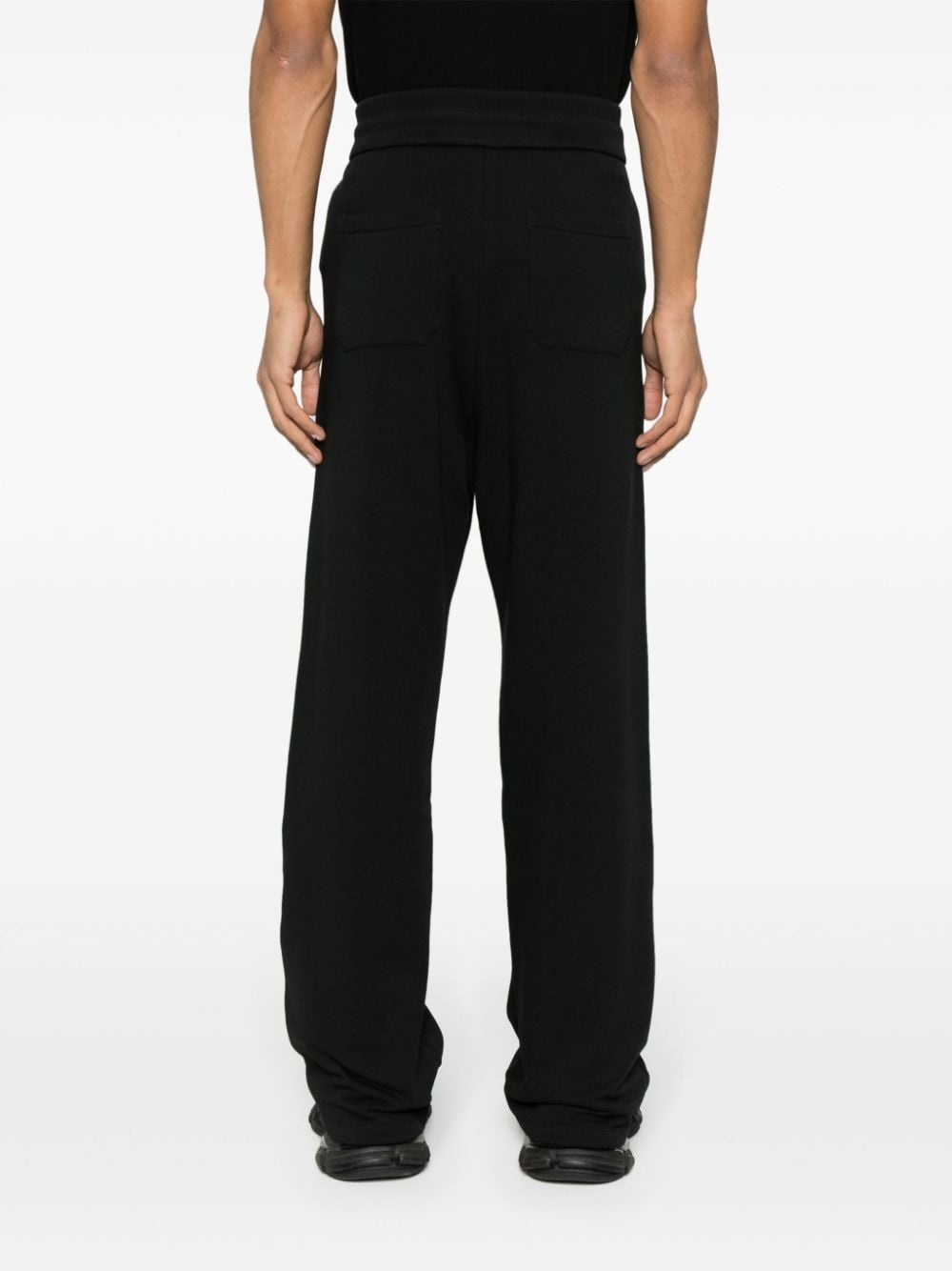 wide-leg cotton track pants - 4