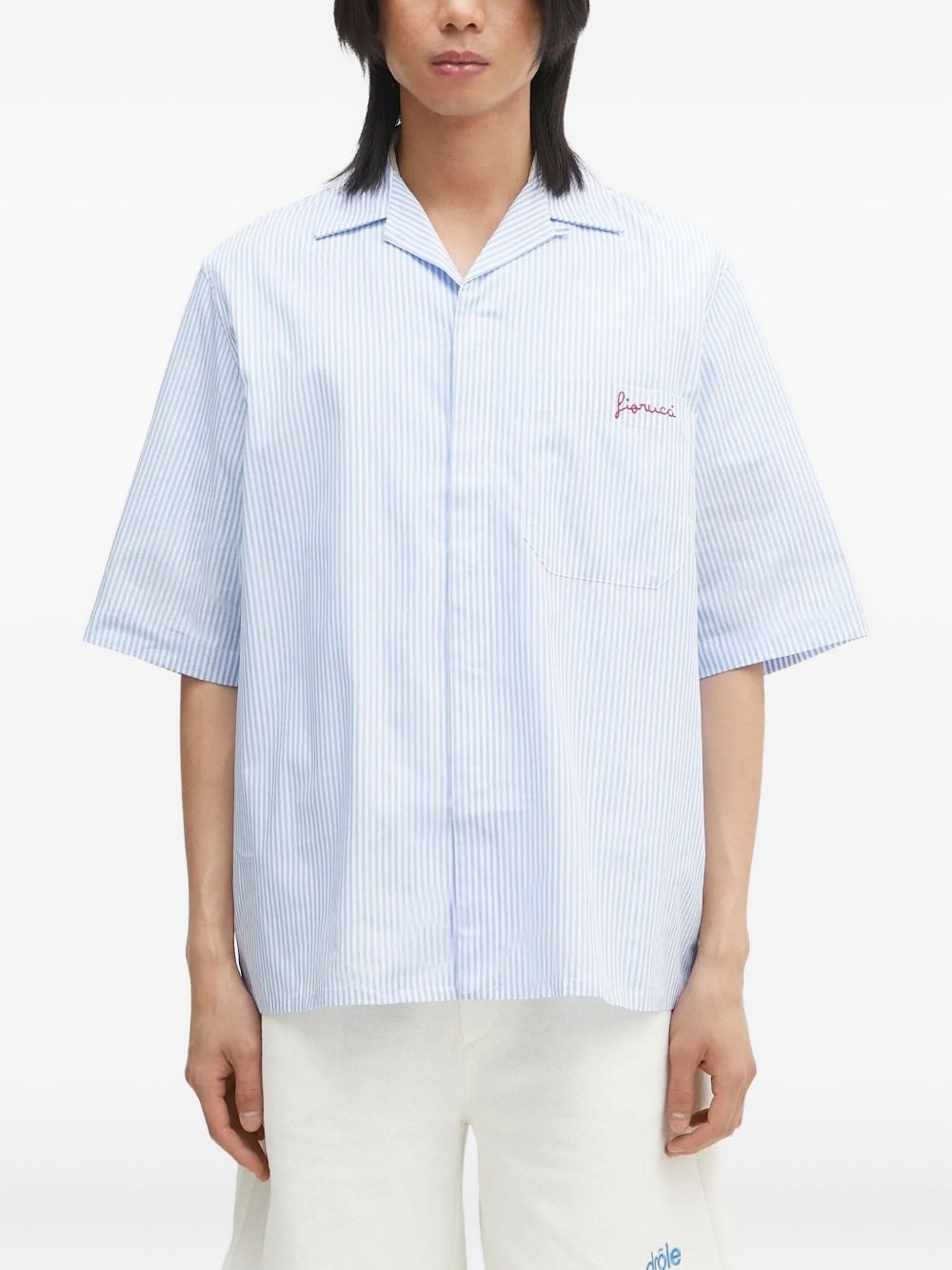 striped embroidered shirt - 2