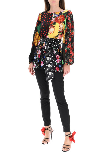 Dolce & Gabbana PATCHWORK SILK BLOUSE outlook