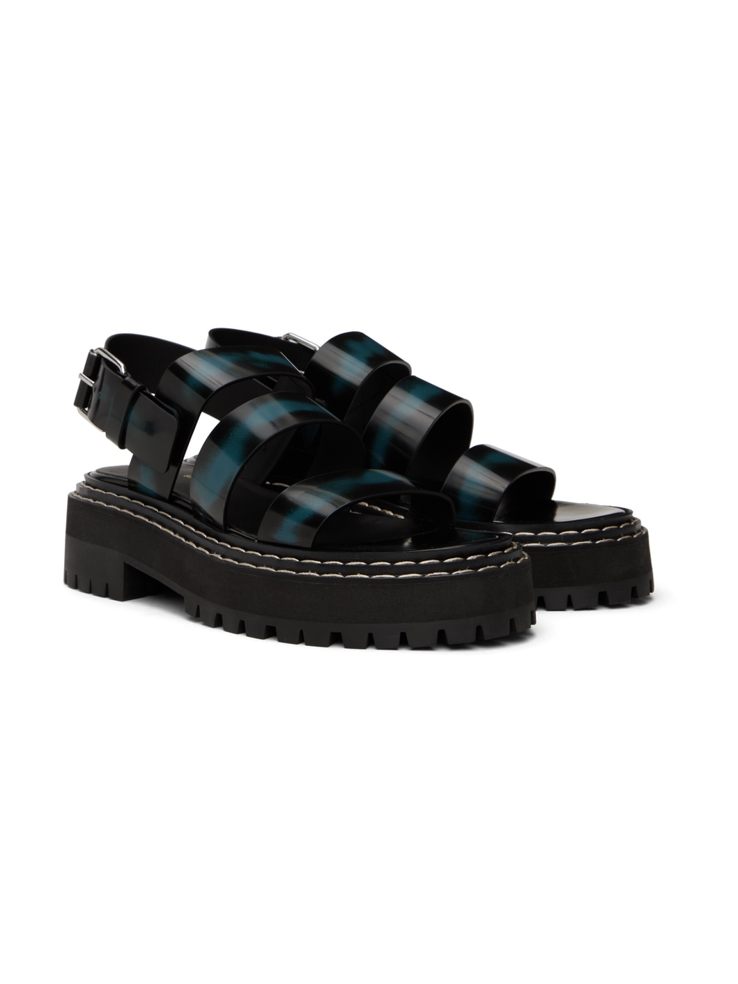 Black Lug Sandals - 4